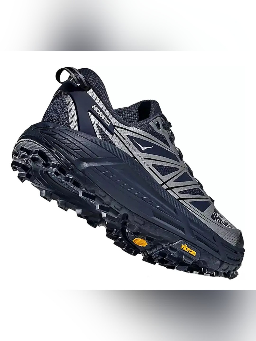 Sze 10.5hoka Mafate Speed 2 Men's Navy And Gray Trail Running Shoe's